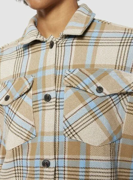 KnowledgeCotton Apparel KnowledgeCotton Apparel Heavy flannel check overshirt, Beige check, – Produktbild 4 von 4