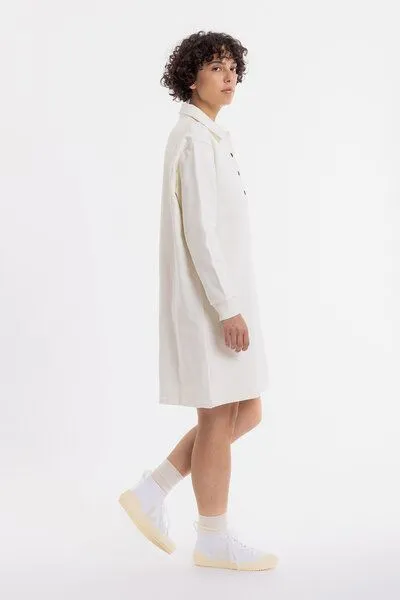 Rotholz Rotholz Polo Kleid aus Bio-Baumwolle, Weiss, – Produktbild 2 von 4