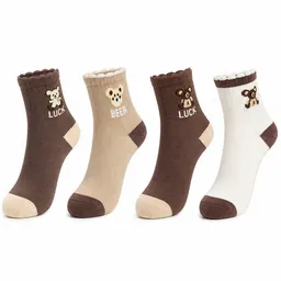 Bruno Barella Bruno Barella Damen Sneaker Socken aus Bio-Baumwolle – Tiermotiv Pastell Mix 4er Set – Produktbild 1 von 1
