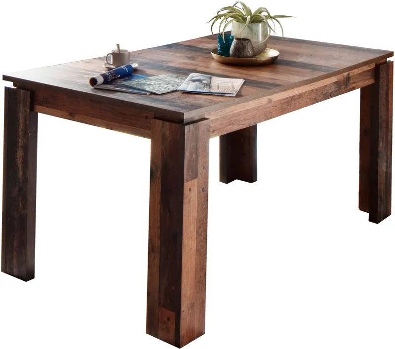 Home affaire Esstisch Tanum, Ausziehbarer Esszimmertisch 160-200 cm - Maße (B/T/H) 160/90/77 cm, Beige, – Produktbild 1 von 5