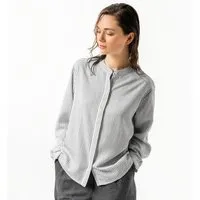 Living Crafts Living Crafts Hemdbluse - ULINA, White/grey stripe (mehrfarbig), – Produktbild 1 von 1