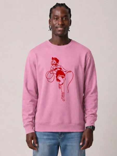 watapparel watapparel Sweatshirt Unisex Cowgirl, Bubble pink, – Produktbild 2 von 2