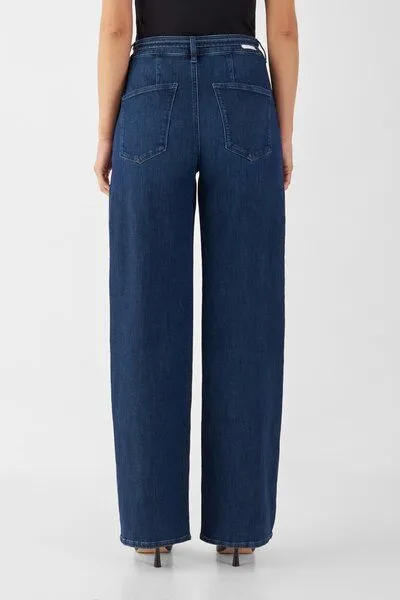 DAWN Damen Jeans BLINK High Waist Wide DAWN Bio-Baumwolle, Dark blue, – Produktbild 4 von 4
