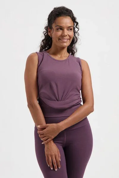 Urban Goddess Urban Goddess Veyra Knot Yoga Tank, Berry (lila), – Produktbild 1 von 4