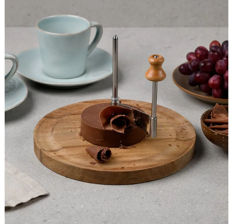Kesper Kesper Käsehobel Schokoladenhobel, Holz, (1-St), mit Haube, Beige|braun, – Produktbild 4 von 5
