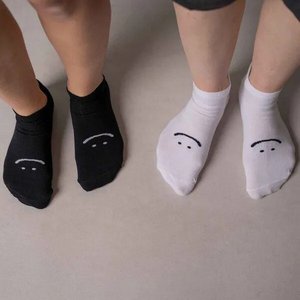 Vresh Clothing Vresh Clothing 2er Pack Sav - Sneaker Socken aus Biobaumwoll-Mix, Gemischt s/w, – Produktbild 1 von 4