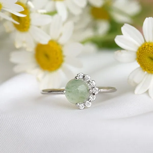 Eppi Eppi Goldener Ring mit Avanturin und Diamanten Zaray, Gelb, – Produktbild 1 von 4