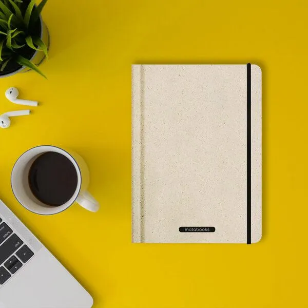 matabooks® matabooks® Nachhaltiges A5 Notizbuch/Journal/Schreibheft aus Süßgraspapier – Nari (punktiert), Easy, – Produktbild 5 von 5