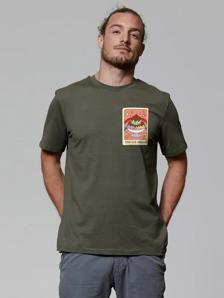 watapparel watapparel T-Shirt Unisex Tarot The Ice Cream, Khaki, – Produktbild 1 von 3
