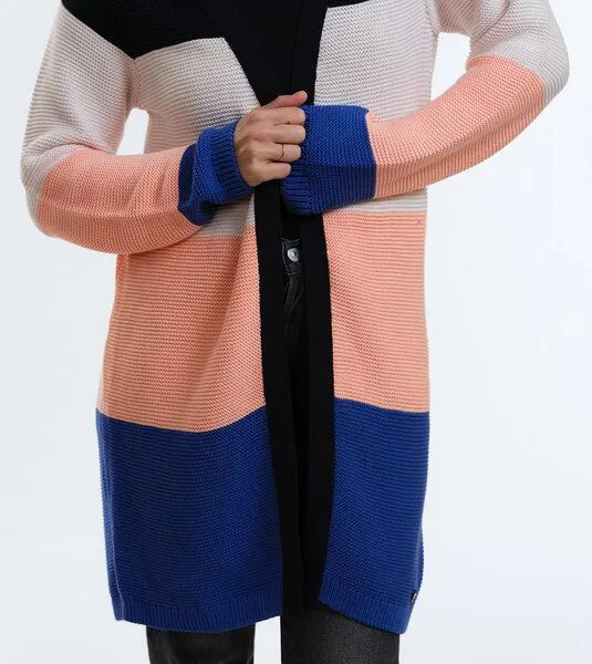 Gary Mash GARY MASH Long-Cardigan Alamo aus Biobaumwolle, Blockstreifen 2 (mehrfarbig), – Produktbild 3 von 4