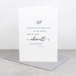 Bow & Hummingbird Bow & Hummingbird Trauerkarte „Überall wo wir sind“ – Produktbild 1 von 1