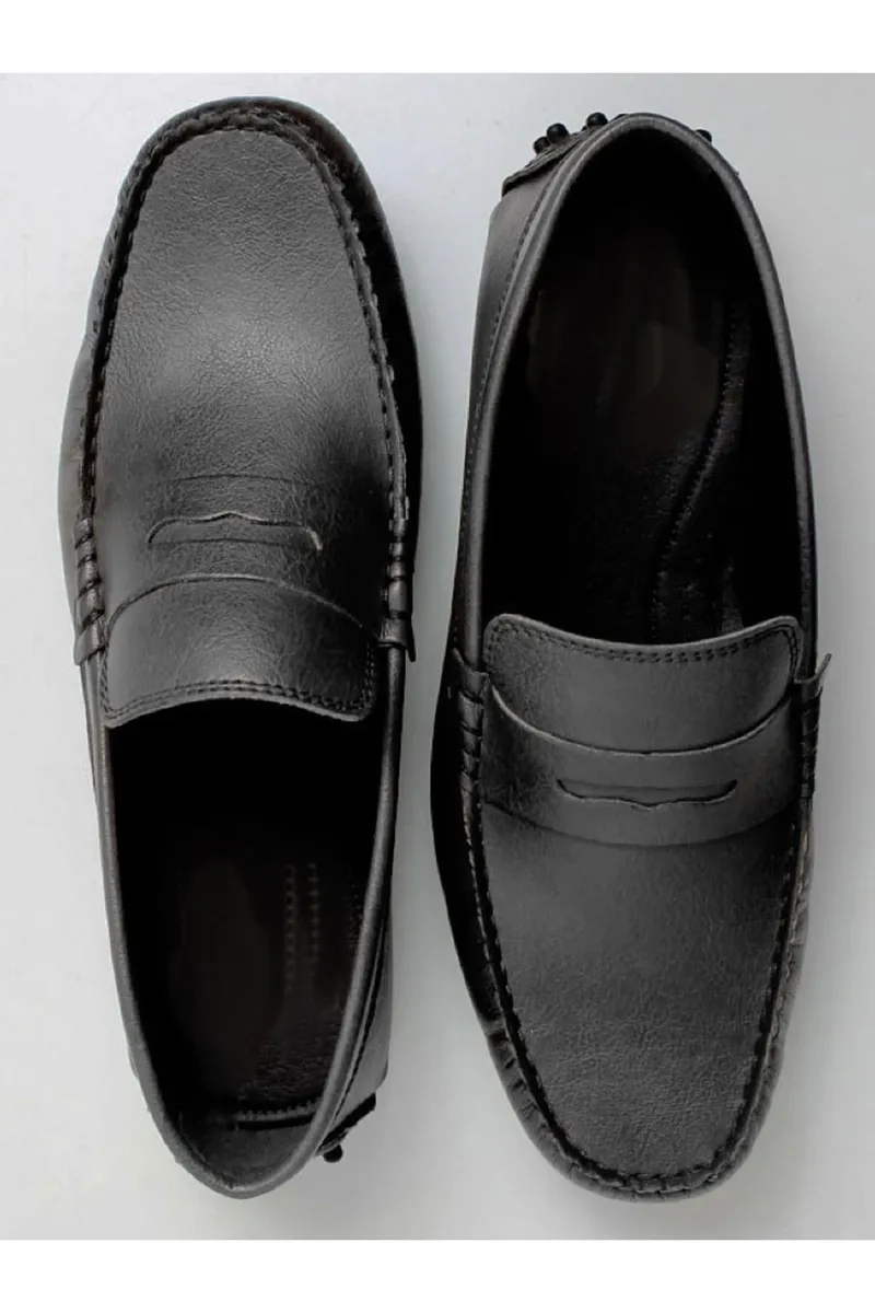 Will's Vegan Store Will's Vegan Store Herren vegan Penny Driving Loafer Schwarz, Schwarz, – Produktbild 1 von 2