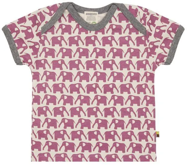 loud + proud loud + proud Babys & Kinder T-Shirt, GOTS-zertifiziert, Grape (rosa), – Produktbild 1 von 2