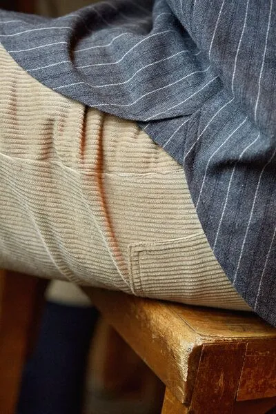 About Companions About Companions Button-Down Hemd KEN aus Bio-Baumwollflannell, Grau (eco striped anthracite flannel), – Produktbild 2 von 3