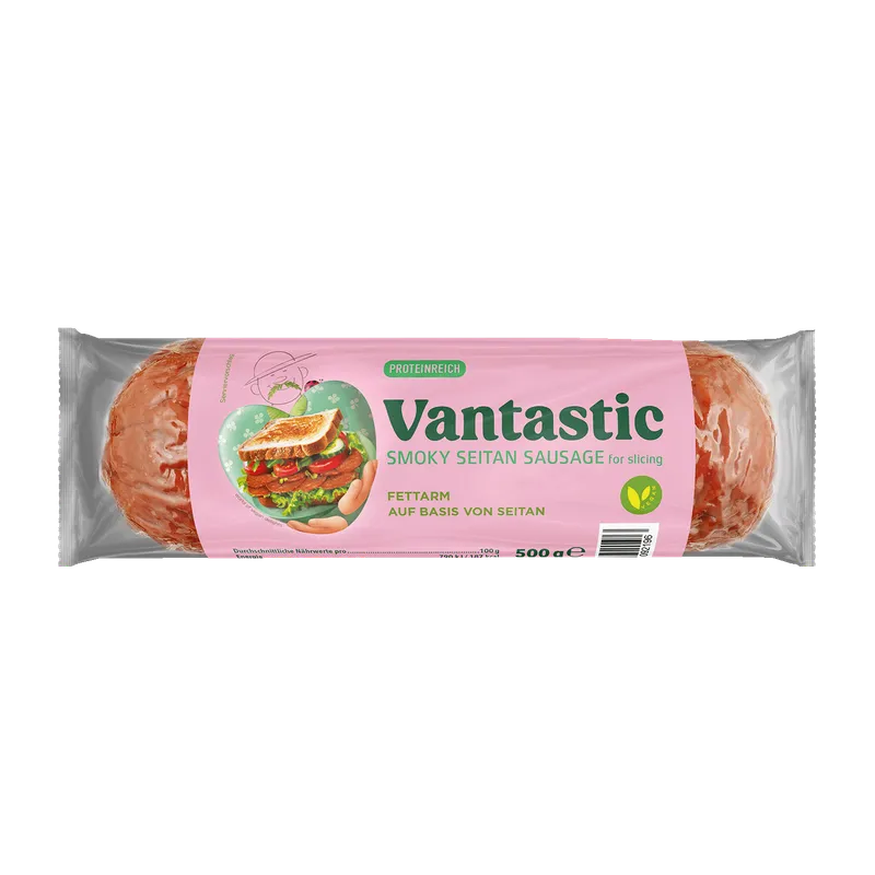 Smoky Seitan Sausage for Slicing, 500g – Produktbild 1 von 1