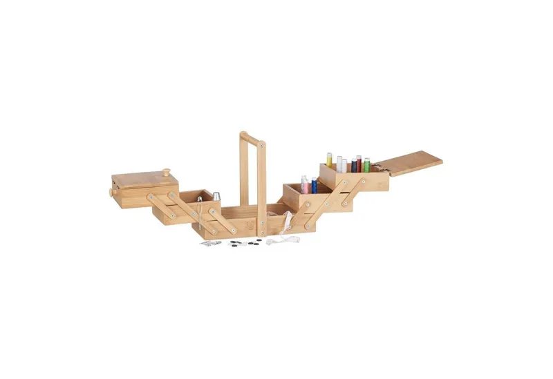 RELAXDAYS RELAXDAYS Nähkästchen klein aus Bambus (1 St), Braun, – Produktbild 1 von 5
