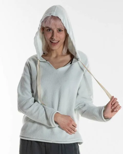 Alma & Lovis Alma & Lovis Kuscheliger Teddy-Hoodie aus Organic Cotton | Teddy Hoodie, Ice (hellblau), – Produktbild 4 von 4