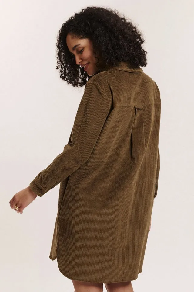 Tranquillo Tranquillo Cordkleid Fritzii aus Biobaumwolle - taupe / 40 – Produktbild 5 von 6