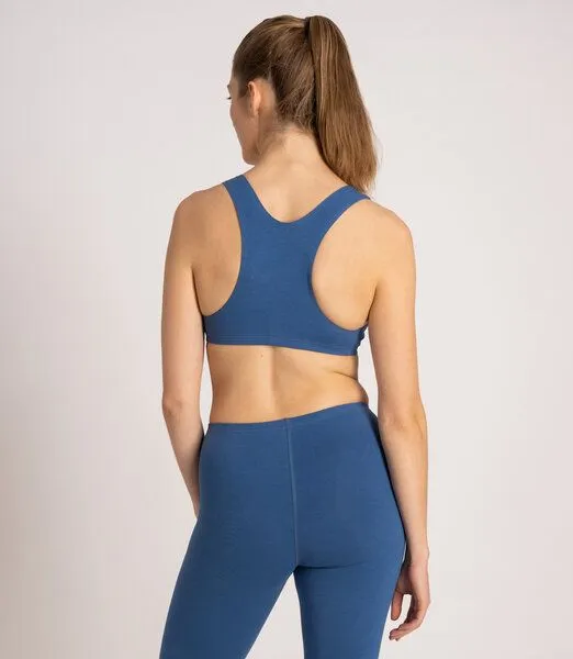Bodyguard Bodyguard Upcycling Sports Bra, Blaumelange/naturmelange, – Produktbild 1 von 4