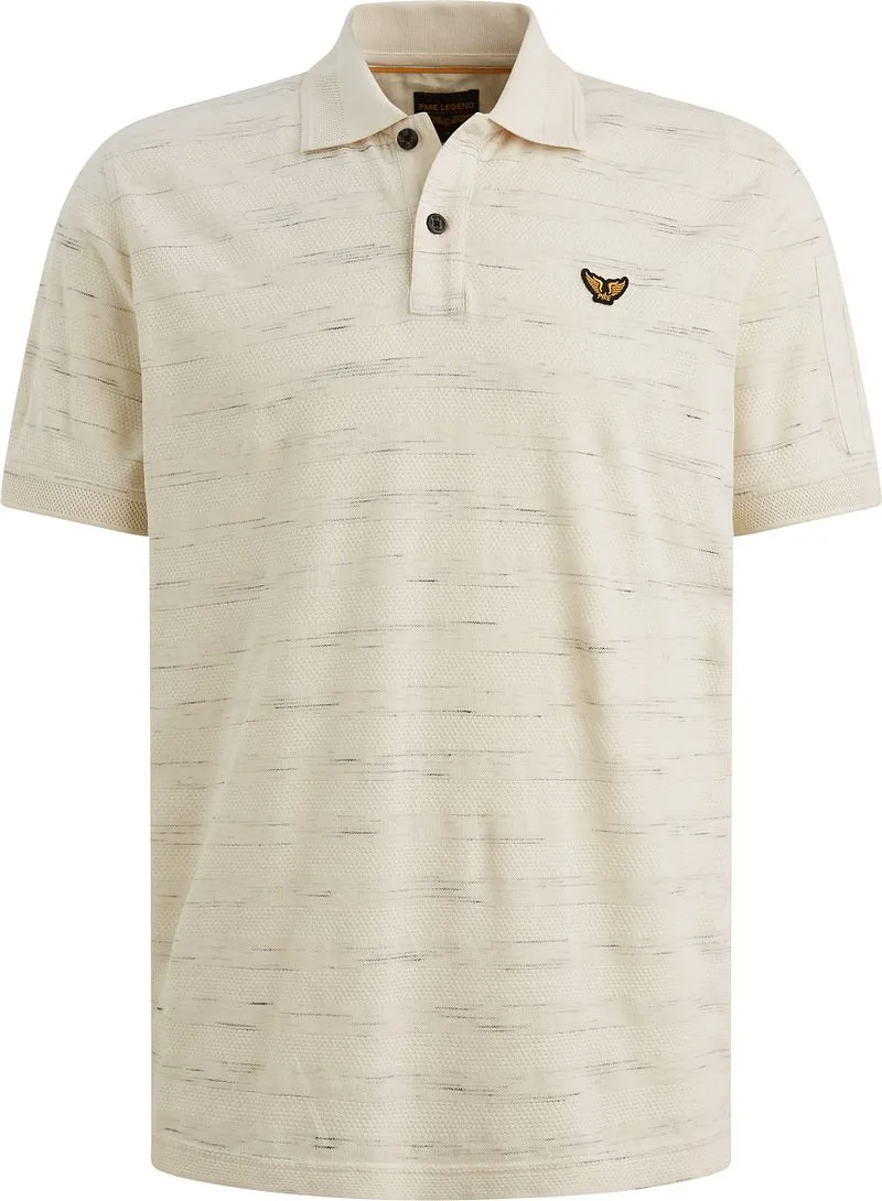 PME Legend PME Legend Popcorn Polo Bone White - Größe L, Weiß, – Produktbild 1 von 5