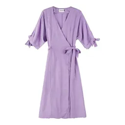 Addition Sustainable Apparel Addition Sustainable Apparel Bow Wrap Dress - Wickelkleid aus Tencel – Produktbild 1 von 1