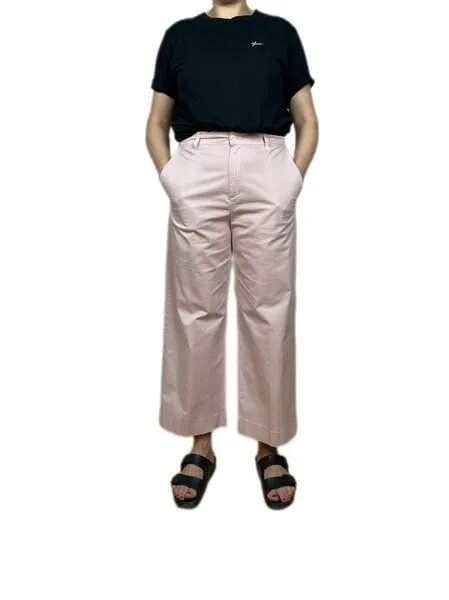 Haikure Haikure Korea Chinos Crop Baviera Gaba, Rosa (light pink), – Produktbild 3 von 4