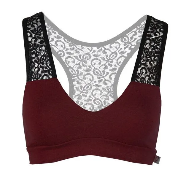 Frija Omina Frija Omina Bio-Bustier Jondel-Top, Aubergine (rot), – Produktbild 3 von 3