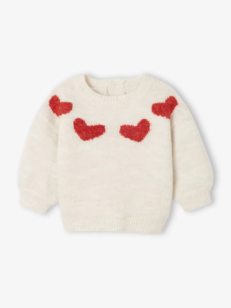 Vertbaudet Vertbaudet Baby Pullover mit Jacquard-Muster, Beige meliert, – Produktbild 3 von 4