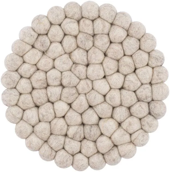 myfelt myfelt Filzkugel Topfuntersetzer (⌀ 20 cm), Beige meliert (béla), – Produktbild 1 von 4