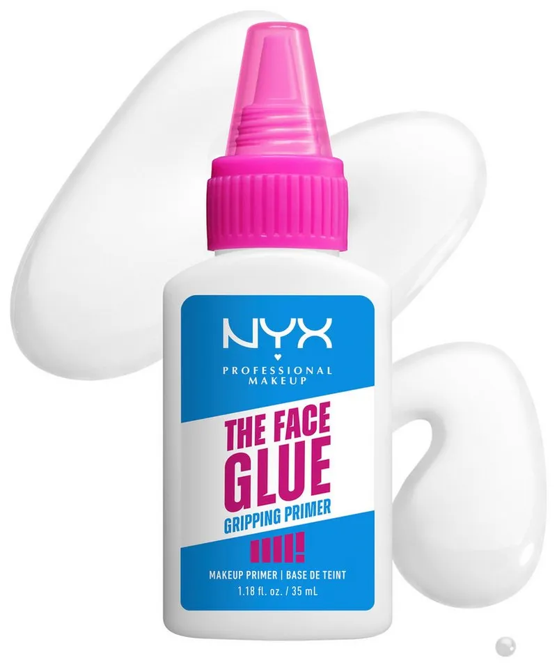 NYX PROFESSIONAL MAKEUP Primer THE FACE GLUE MAKEUP GRIPPING, Sorgt für langanhaltendes Make-up, transparent, keine Rückstände., Weiß, – Produktbild 3 von 5