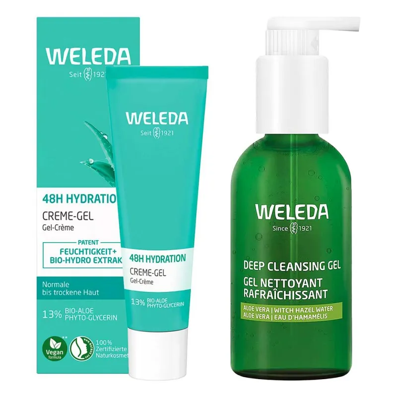 Weleda 48h Hydration Creme-gel & Deep Cleansing Gel – Produktbild 1 von 1