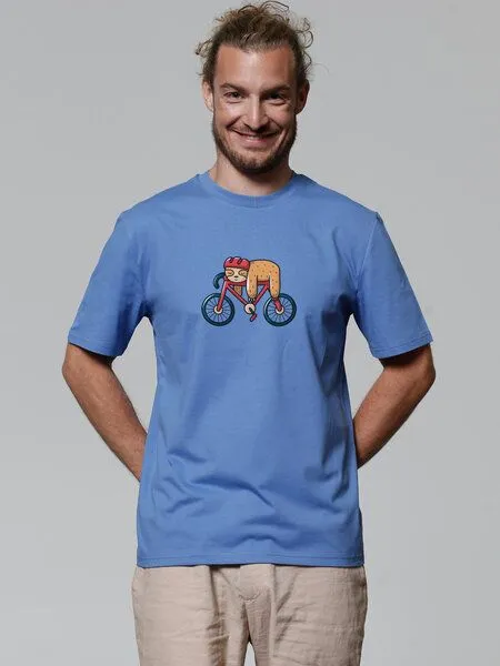 watapparel watapparel T-Shirt Unisex Sloth, Bright blue, – Produktbild 2 von 3