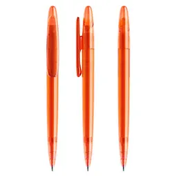 prodir prodir® Drehkugelschreiber DS 5 ohne Metallspitze, blaue Mine, orange transparent – Produktbild 1 von 1