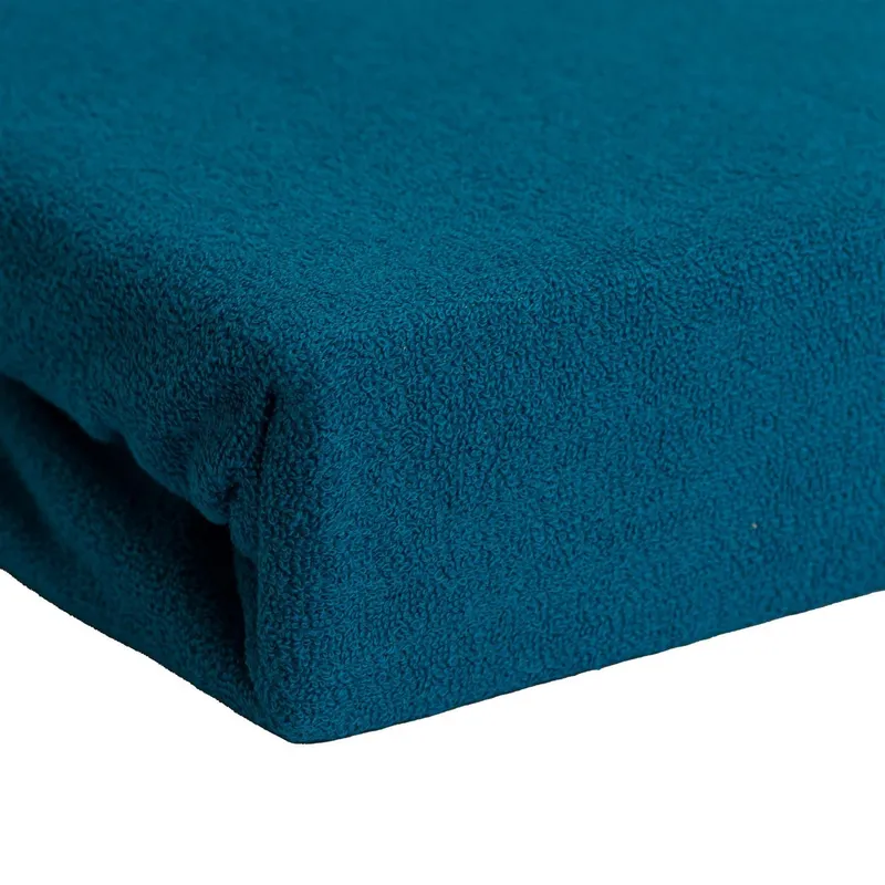 Carpe Sonno Spannbettlaken Frottee Winter Laken 90x200 100x200 140x200 160x200 180x200 200x200, Frottee, Gummizug: rundum, (1 Stück), Kuscheliges Winter Spannbettlaken 100x200 Spannbetttuch Petrol, Blau, – Produktbild 3 von 5