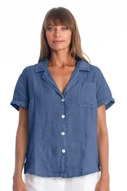 RAVENS VIEW IBIZA RAVENS VIEW IBIZA Damen vegan Hemd Elly Indigoblau – Produktbild 1 von 1