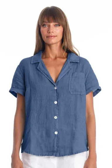 RAVENS VIEW IBIZA RAVENS VIEW IBIZA Damen vegan Hemd Elly Indigoblau, Dunkelblau, – Produktbild 1 von 1