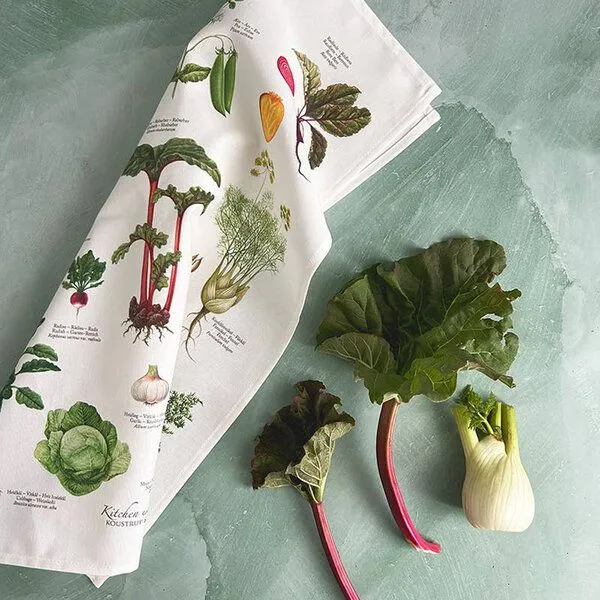 Koustrup Koustrup Gartenmotiv-Geschirrtücher aus 100% Bio-Baumwolle, 48 x 70 cm, Kitchengarden, – Produktbild 1 von 3