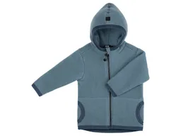 Pure pure by Bauer PURE PURE by Bauer Baby und Kinder Jacke mit Kapuze Bio-Merinowolle Fleece storm blue Gr.86/92 – Produktbild 1 von 1