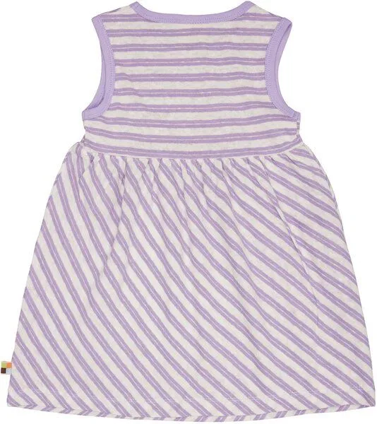 loud + proud loud + proud Babys & Kinder Kleid Streifen mit Leinen, GOTS-zertifiziert, Lilac(lila), – Produktbild 2 von 2