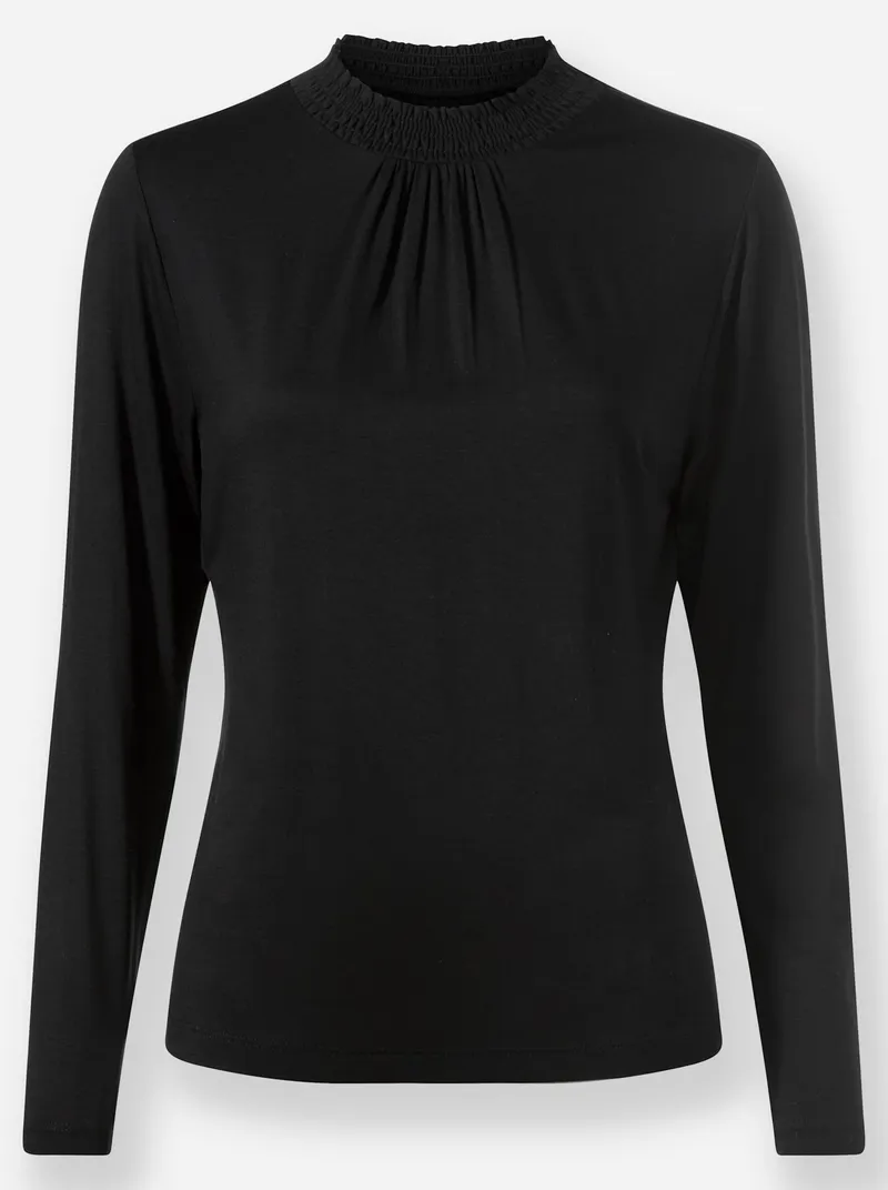 Witt Stehkragenshirt schwarz, Schwarz, – Produktbild 1 von 2