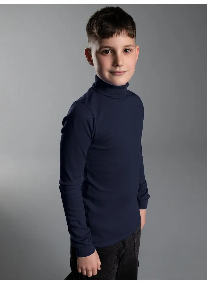 Trigema Rollkragenshirt TRIGEMA Langarm Ski- und Sport-Rollkragenpullover (1-tlg), Blau, – Produktbild 1 von 4