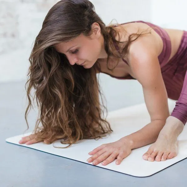 DIYogi DIYogi Yogamatte Naturkautschuk, Weißes mandala, – Produktbild 3 von 4