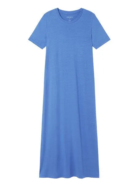 thinking mu thinking mu Langes Kleid - Hemp Oueme - aus Hanf & Bio-Baumwolle, Blau (heritage blue), – Produktbild 3 von 3