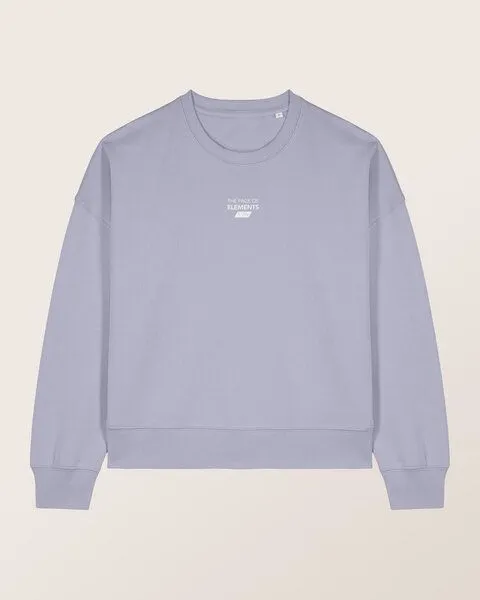 THE FACE OF ELEMENTS The Face of Elements Essential - Relaxed Boxy Fit Sweatshirt aus 100% Bio-Baumwolle, Lavender (lila), – Produktbild 1 von 4