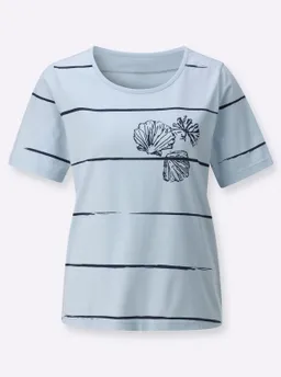 Witt Kurzarmshirt hellblau-marine-bedruckt – Produktbild 1 von 1