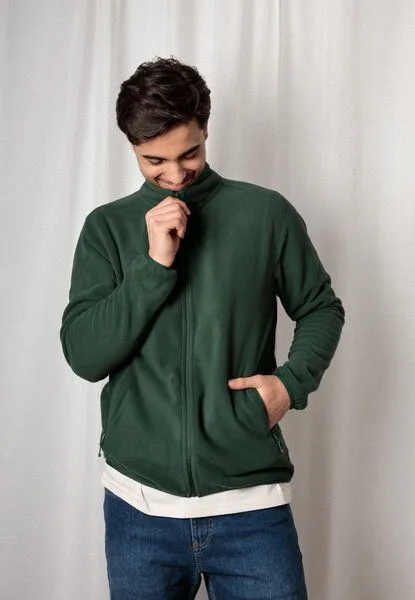TORLAND TORLAND Herren Basic Fleecejacke ZEDAN, Grün (forest green), – Produktbild 3 von 4