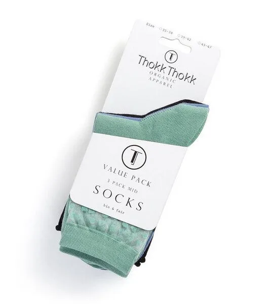 THOKKTHOKK ThokkThokk Socken Romance 3er-Pack, Grün-blau-schwarz, – Produktbild 2 von 3