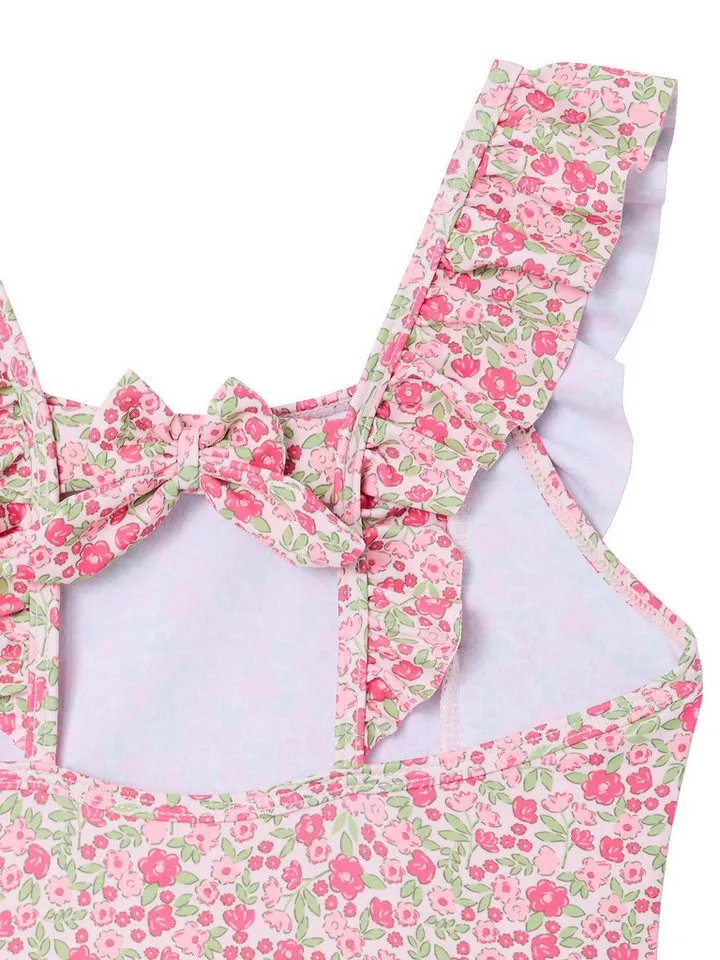 Vertbaudet Vertbaudet Badeanzug Badeanzug mit Blumen Mädchen, Rosa, – Produktbild 4 von 4