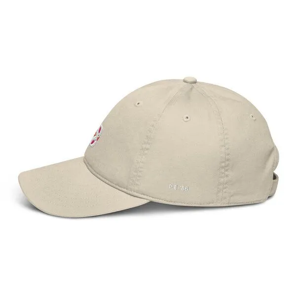 PepMelon Tulpen Blume - 3D gestickte Bio-Baseballmütze, Baseball Cap Birds, Creme (weiss), – Produktbild 2 von 4