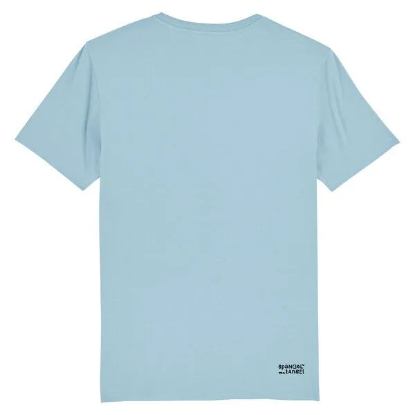 Spangeltangel Spangeltangel T-Shirt "Schnake", Männershirt, Herrenshirt, bedruckt, Siebdruck, T-Shirt, Bio-Baumwolle, Hellblau, – Produktbild 3 von 4